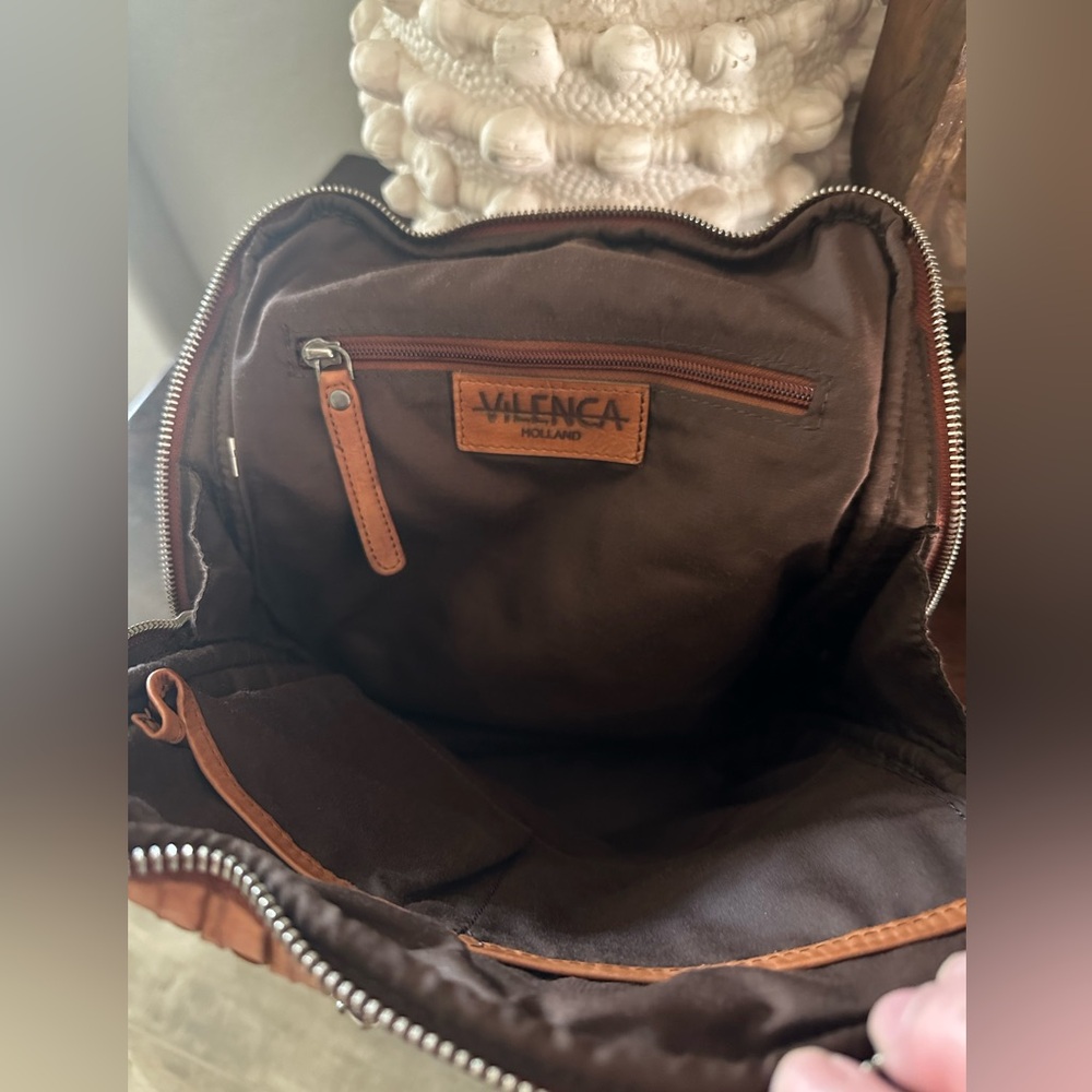 Vilencia Woven Leather Back Pack NWT - Picture 4 of 10